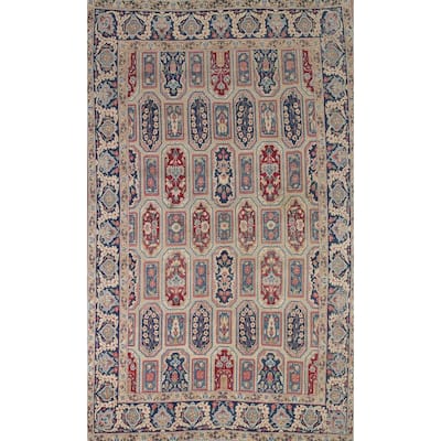Kerman Persian Antique Area Rug Handmade Wool Carpet - 6'6" x 9'6"