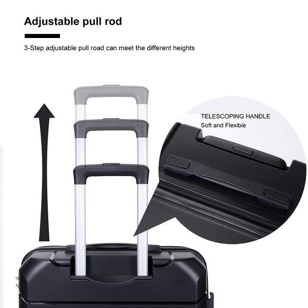 Trunk sets of 3 Piece Carry on Luggage Airline Approved Hard Case Trunk