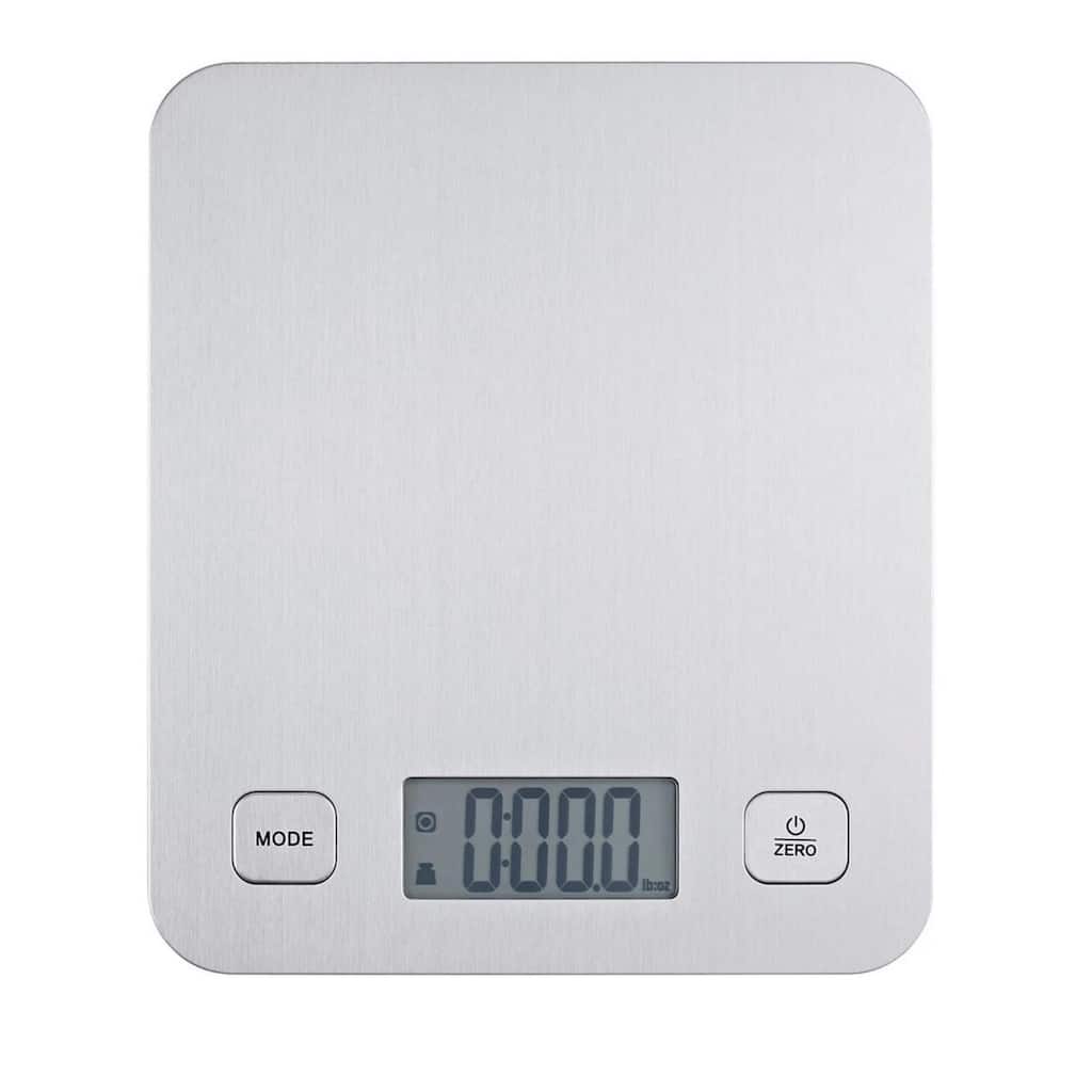 Mainstays Stainless Steel Digital Battery-Powered Kitchen Scale