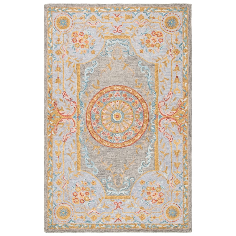 SAFAVIEH Handmade Micro-Loop Anta Modern Wool Rug - 5'