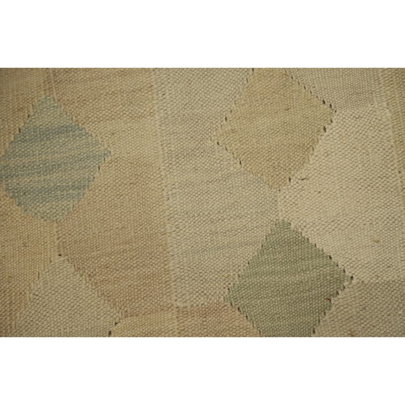 Hand Woven Oriental 100% Wool Carpet Southwestern Modern Multi-Colored Kilim Area Rug - 4' 10'' X 2' 11''