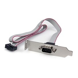 StarTech Cable PLATE9M16LP 2Port 16inch DB9 Bracket to 10Pin Header Low Profile Retail