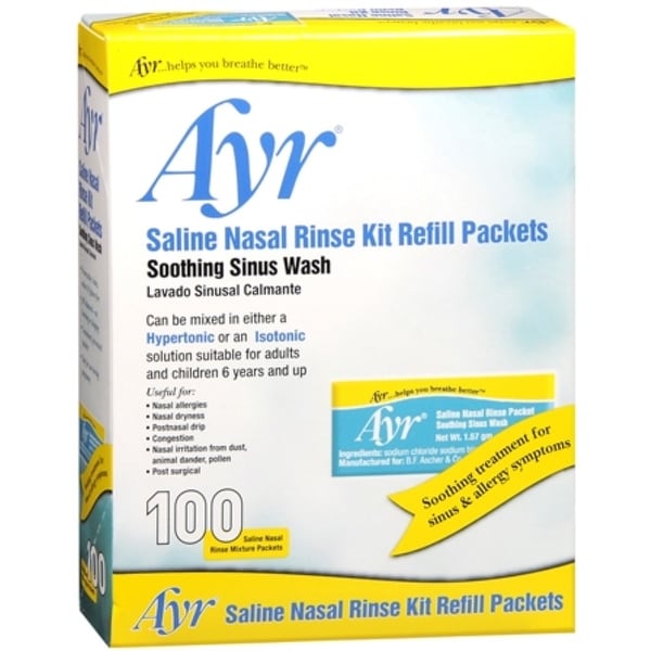 Ayr Sinus Rinse Refill Packets 100 Each