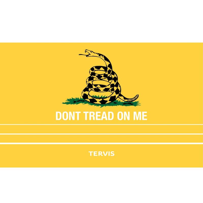 Tervis Traveler Gadsden Flag Don't Tread On Me Triple Walled Insulated Travel Tumbler, Stainless Steel - 20oz