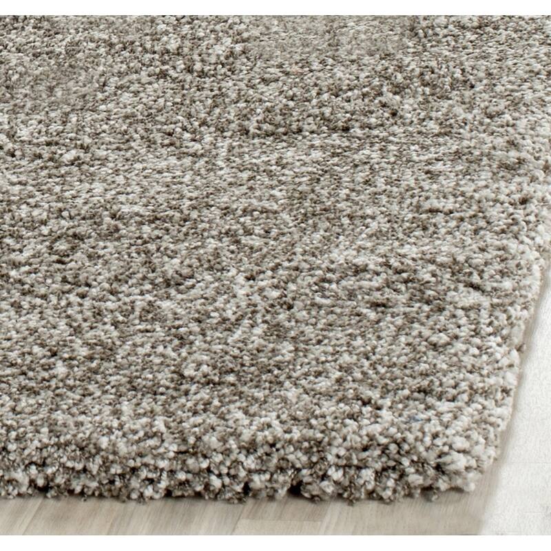 Asian Area Rug 8x10 - Grey Solid Shag Rug - Non-Shedding, Easy Care - Living Room, Bedroom Rug - 120 x 96