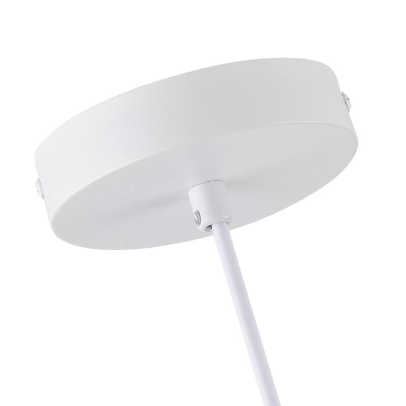 Modern 4-Light Pendant with Natural Rope and White Shade