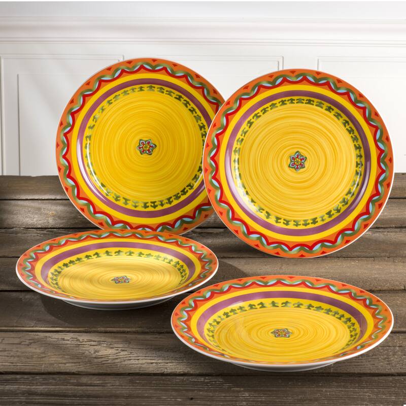 Euro Ceramica Galicia 16 Piece Dinnerware Set - Service for 4