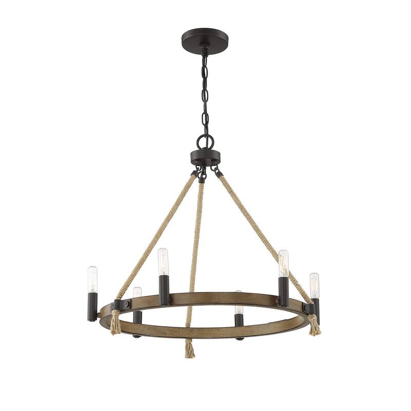 Trade Winds Sierra 6-Light Chandelier in Oil Rubbed Bronze - Oil Rubbed Bronze