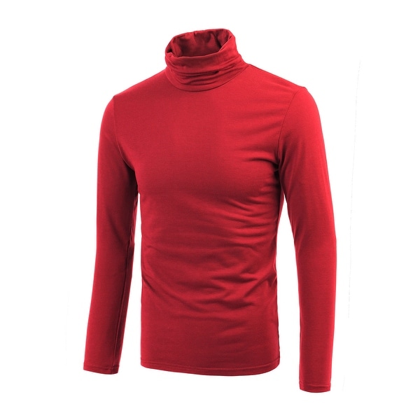 red turtleneck shirt mens