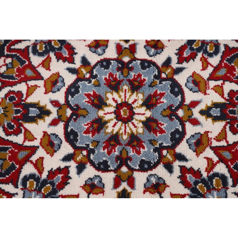 Floral Red Kashan Turkish Area Rug Machine Made Carpet - 9'6" x 12'6"