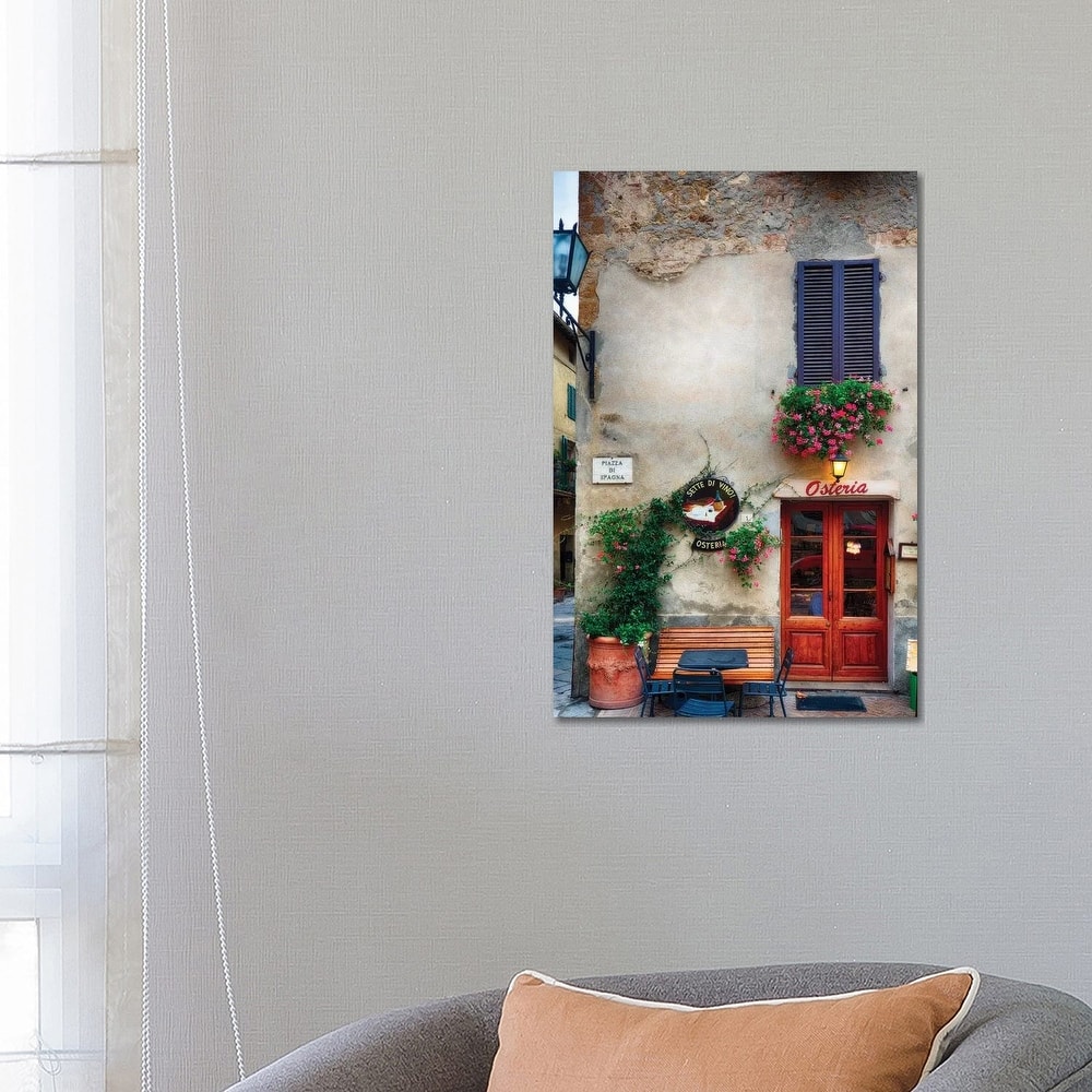 iCanvas "Quaint Restaurant Building In Pienza, Tuscany, Italy" by George Oze Canvas Print