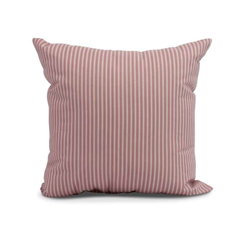 26 x 26 inch Ticking Stripe Decorative Pillow - Purple