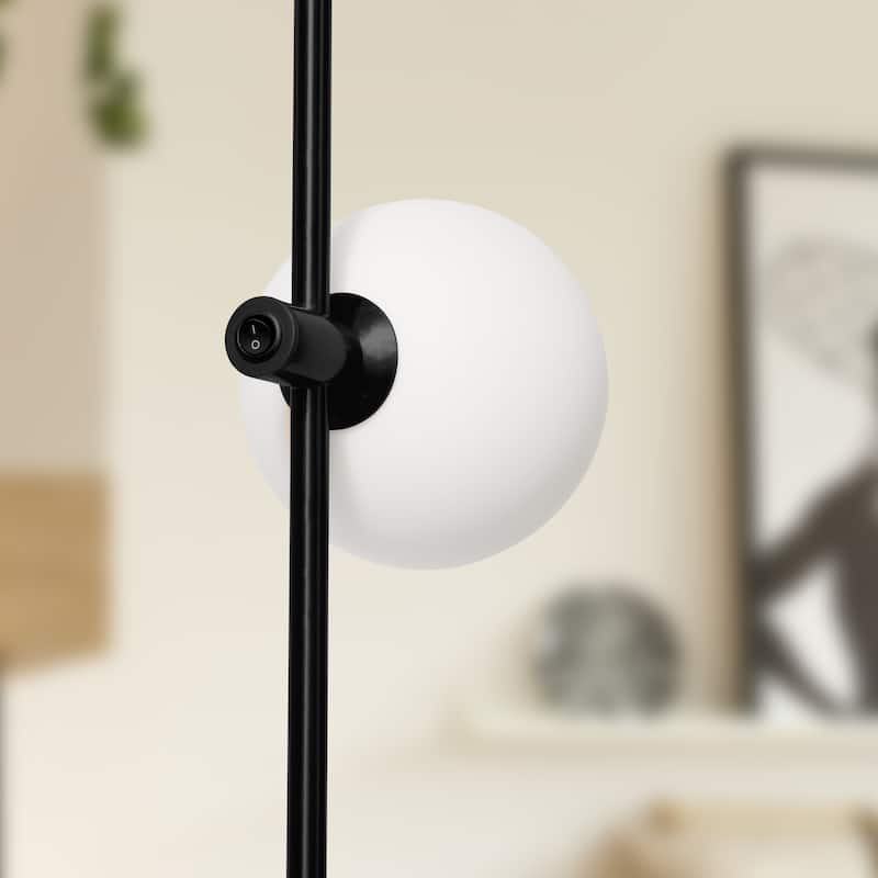 Brightech Equinox 2-Light Classic Black LED Wall Sconce with 2 Adjustable Heads