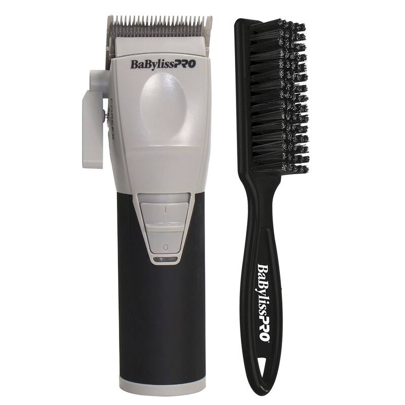 BabylissPRO COREFX Professional Performance Hair Clipper - FX86 + BaByliss Pro Fade Brush - Gray - Gray