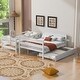 preview thumbnail 2 of 22, White Twin Over Full Bunk with Trundle and Guardrails