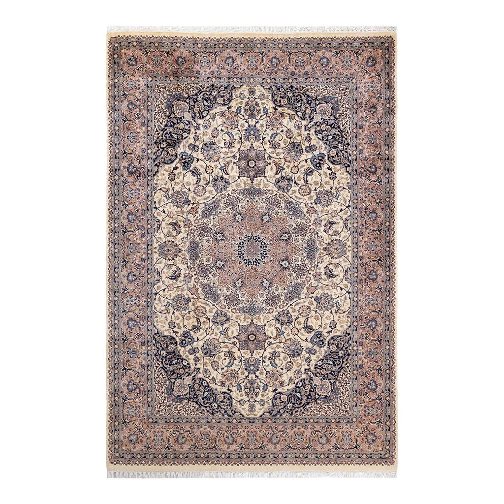 Overton Mogul, One-of-a-Kind Handmade Area Rug - Ivory, 5' 8" x 8' 6" - 5' 8" x 8' 6"