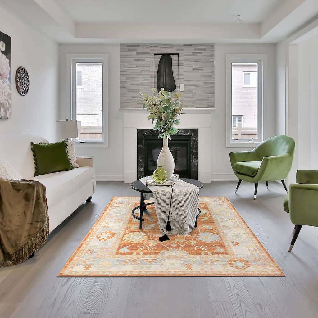 Bohdanna Bordered Indoor/Outdoor Tropical Area Rug