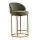 preview thumbnail 17 of 51, Spruce & Spring Chloe Upholstered Swivel Counter Bar Stool with Metal Frame and Arched Back