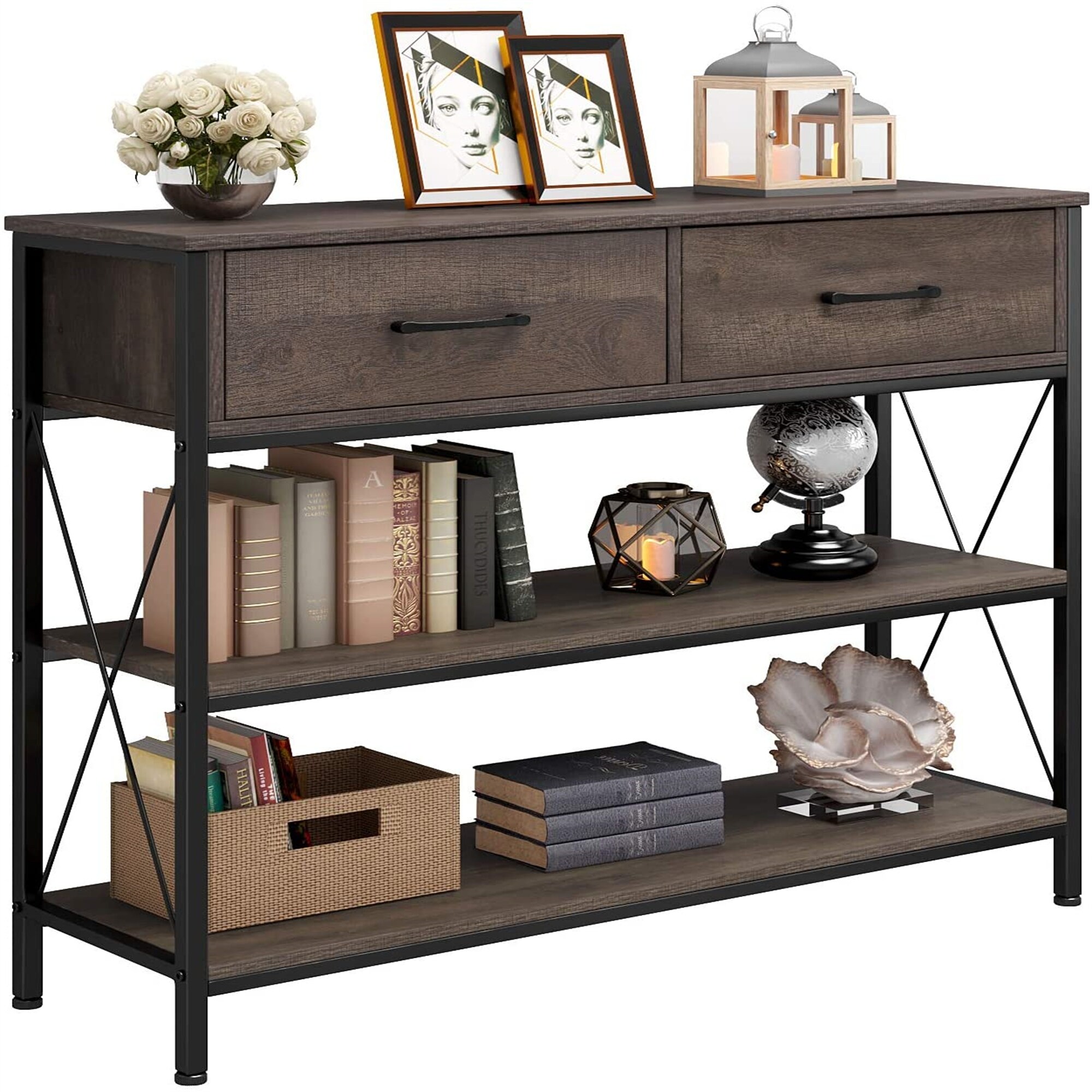 Tall skinny sofa table deals
