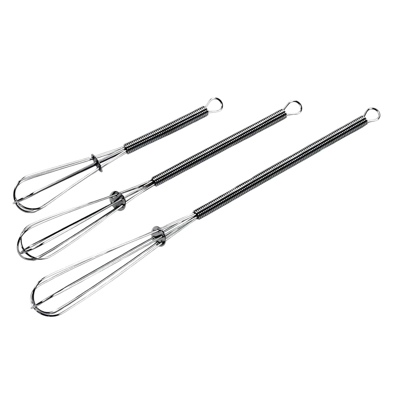 Chef Craft 3pc Chrome Plated Steel Mini Whisk Set - Great for