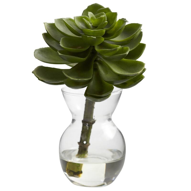 Succulent Arrangements Set of 3 - Decorative Faux Succulents in Vases - Home Office Decor - 6