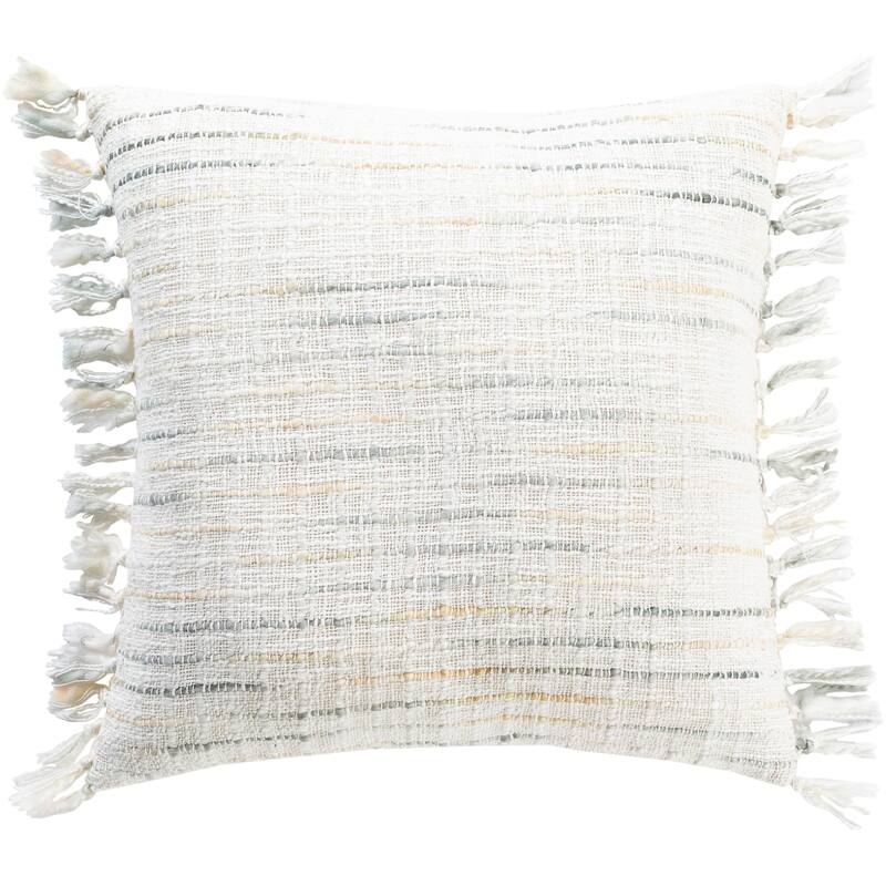 Selah Striped Fringe Throw Pillow