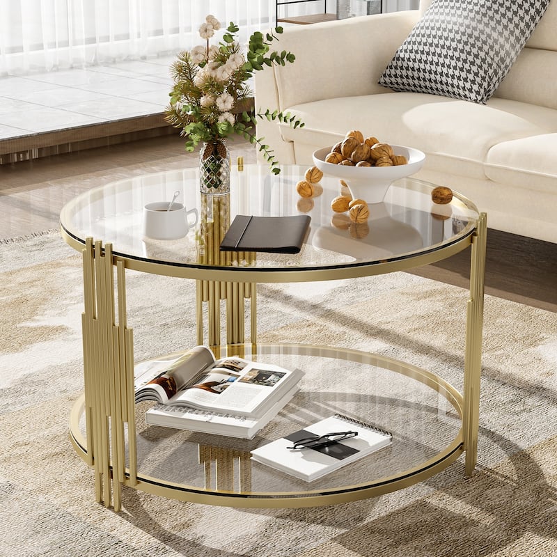 Modern Brown Glass Coffee Table