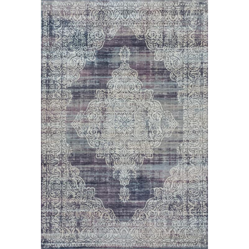 JONATHAN Y Asa Bohemian Medallion Machine Washable Area Rug