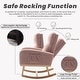 preview thumbnail 127 of 171, HOMYKA 28" Wide Rocking Chair for Nursery with Solid Wood Leg