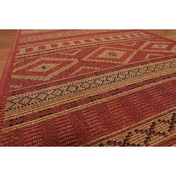 Flatweave Area Rug Machine Made Polypropylene Transitional Open end remnant (2'3"x26') - 2'3" x 26'. Opens flyout.