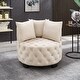 preview thumbnail 2 of 23, Contemporary Upholstered Tufted Leisure Accent Chair taupe