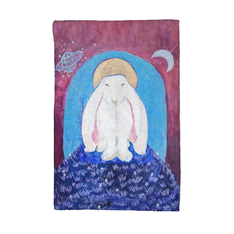 Night Bunny Kitchen Towel - 16x25