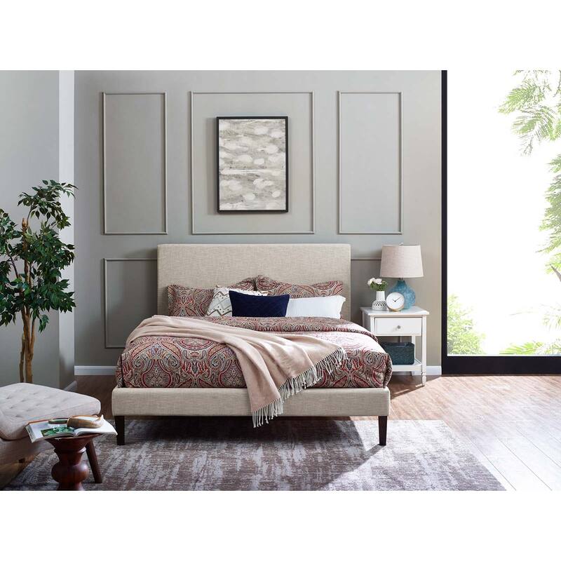 Carson Carrington Stryn Upholstered Linen Fabric Headboard