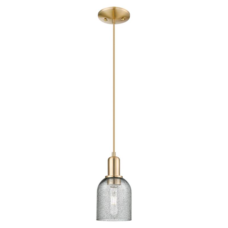 Innovations Lighting Endless Possibilities Arcadia - Caledonia - 1 Light 5" Cord Hung Mini Pendant - Charcoal/Champagne Bronze