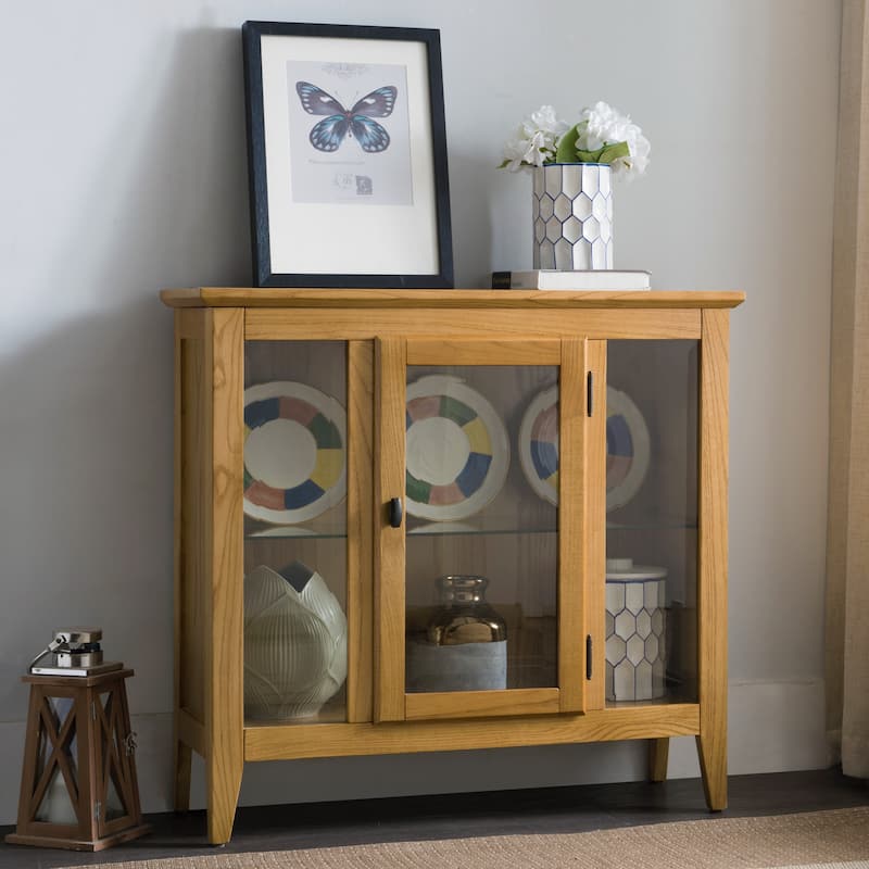 Leick Home One Door Entryway Curio Cabinet with Interior Light