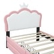 preview thumbnail 32 of 30, Upholstered Princess Bed with Crown Headboard