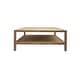 preview thumbnail 1 of 4, Rohan 42-Inch Square Mango Hardwood Coffee Table with Shelf Wood/Veneer