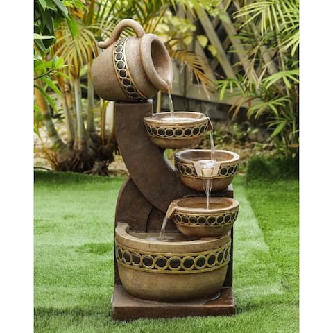 Resin Cascading Pitchers Outdoor Fountain