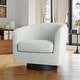 preview thumbnail 175 of 186, Modern Upholstered Barrel Chair Swivel Accent Chair for Living Room Chenille - Beige/Chenille