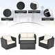 preview thumbnail 20 of 23, Gymax 4PCS Rattan Patio Conversation Set Outdoor Furniture Set w/
