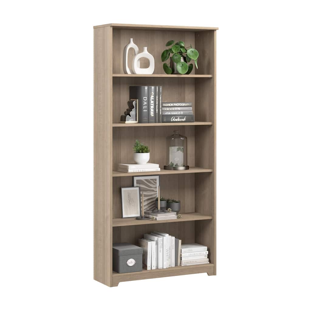Bush Furniture Cabot Tall 5 Shelf Bookcase with Adjustable Shelves