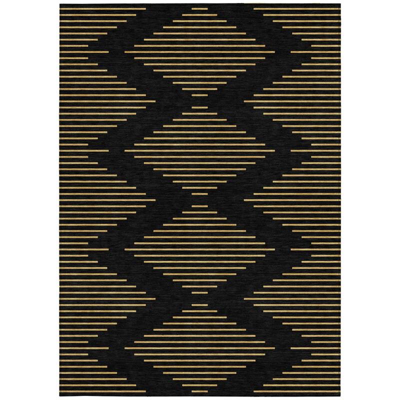 HomeRoots Geometric Transitional Rectangle Outdoor Rug