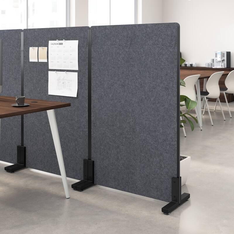 Bush Business Furniture 34W x 55H Freestanding Privacy Screen - Cool Charcoal