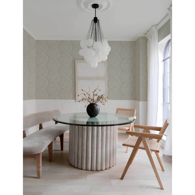 A-Street Prints Salma Beige Medallion Wallpaper