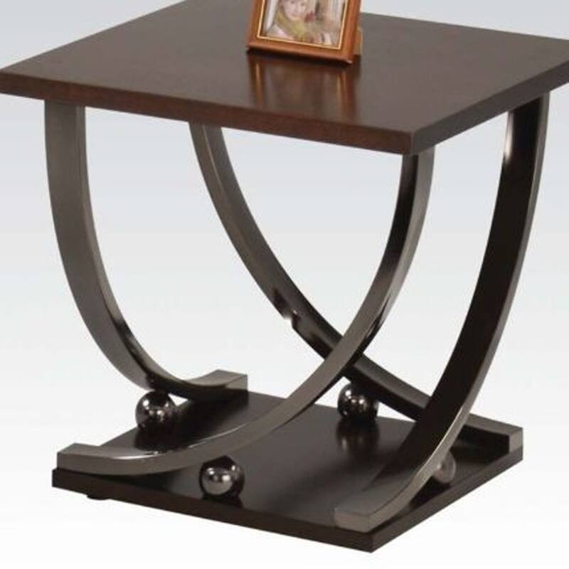 23" Black and Brown End Table - Black and Brown - Black and Brown