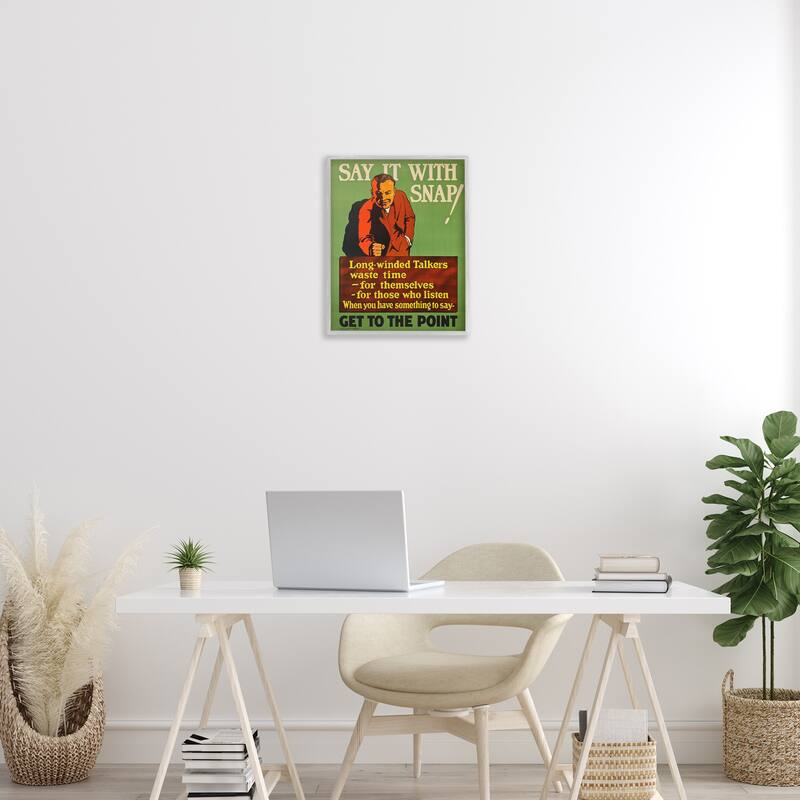 Stupell Vintage Say It With Snap Framed Giclee Art Design By Marcus Jules