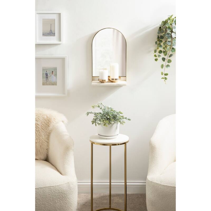Kate and Laurel Chadwin Wall Mirror with Shelf