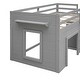 preview thumbnail 7 of 9, Twin Size Loft Bed With Cabinet And Shelf - Gray