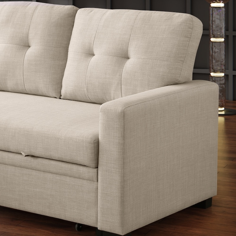 Modern Living Room Modular Sofa with Pull-out Bed and Hidden Storage