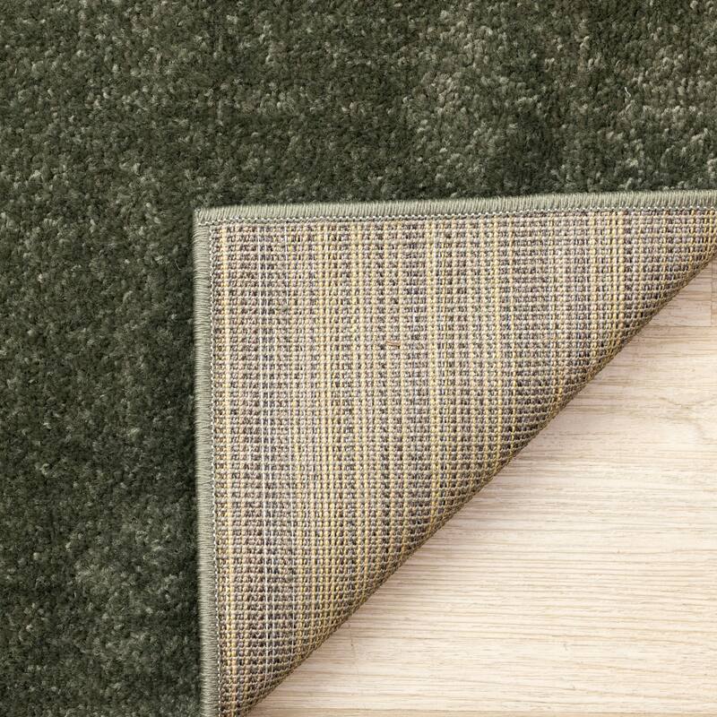 Marley Collection - Geometric Modern Green Grey White Area Rug